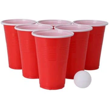 Beer pong komplekts 24 gab. 12 sarkani kausi+ 12 b