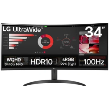 Monitors LG UltraWide 34WR50QK-B 34" Curved (34WR5