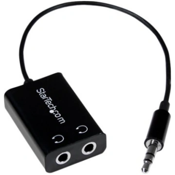 Startech Black Slim Mini Jack Headphone Splitter C