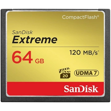 SanDisk Extreme CompactFlash UDMA7 64 GB atmiņas k