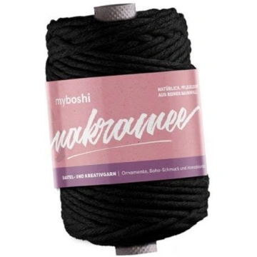 Dzija Myboshi Macramee black, 370g 4mm