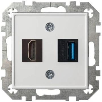HDMI + USB (A) ligzda, balta, Liregus EPSILON