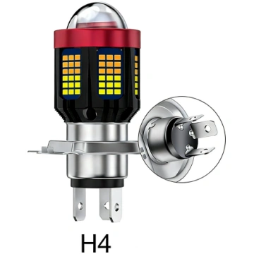 Universal Motorcycle LED Headlight 2400LM H4 H6 BA