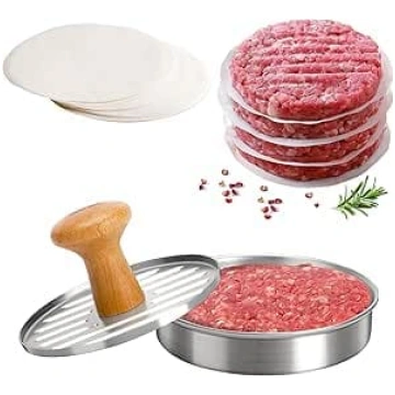 Burgeru prese - nerūsējošā tērauda prese ar neslīd