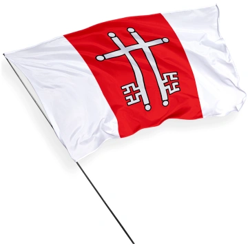 Žagarė pilsētas karogs 50x85 Tunelis Ø 8cm