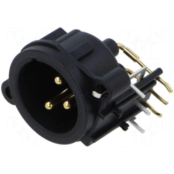 Connector: XLR | socket | male | PIN: 3 | angled 9