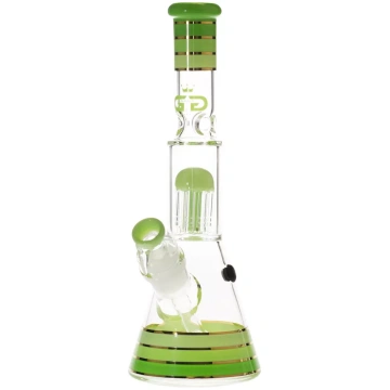 Stikla ūdenspīpe "Grace Glass Golden Line Green Be