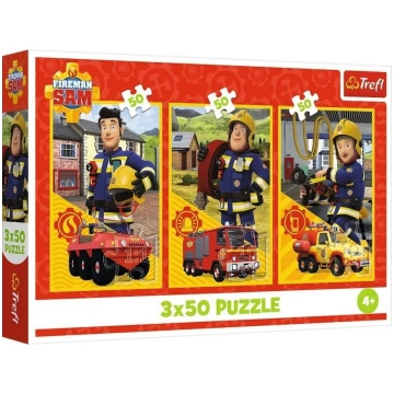 Puzle 3in1 Trefl Fireman Sam Fire Station Crew 348