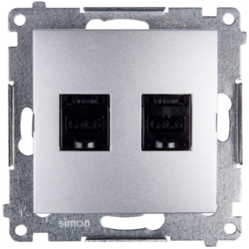 Kontakt-Simon Computer socket SIMON54 double 2xRJ4