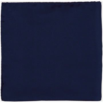 Pocket square silk blue navy Brucle