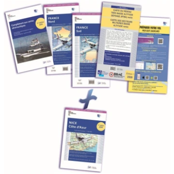 Documents VFR 2026 plastifiés + Carte Nice plastif