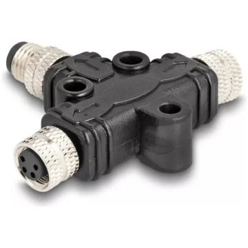 Kabeļu sadalītājs DeLOCK M8 T-Splitter A-coded 4 p