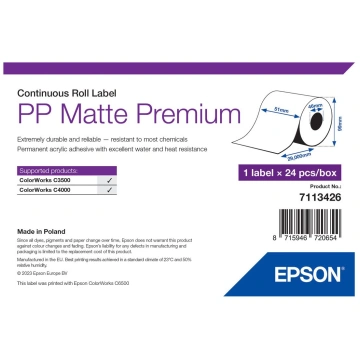 Epson Premium - continuous labels - matte - Roll (