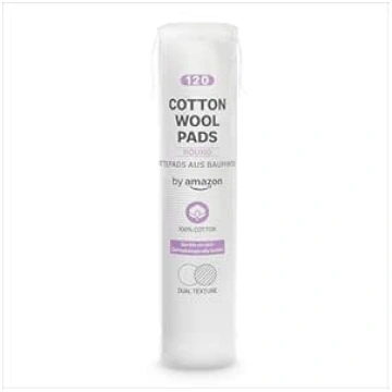 by Amazon Double Texture 100% Cotton Pads, 120 Pad
