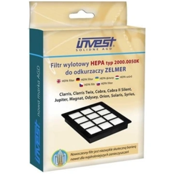 Invest filtr HEPA 2000.0050 (karton) KAT00021