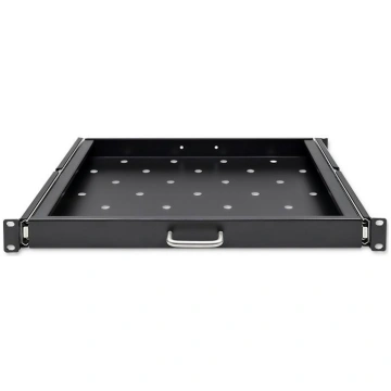 Qoltec Solid steel mount shelf with handle for RAC