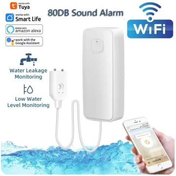 Tuya WiFi Smart Water Leak Sensor Water Overflow L