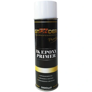 1K Epoksīda grunts aerosolā 500ml, pelēka Abrazīvi