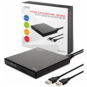Savio External Slim CD/ DVD R/ RW – USB Drive (AK-