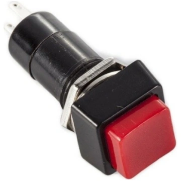 PBS-12A button - 250V 1A - red - bistable - square