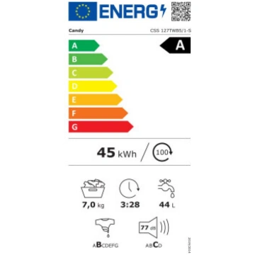 Candy Washing Machine | CSS 127TWB5/1-S | Energy e