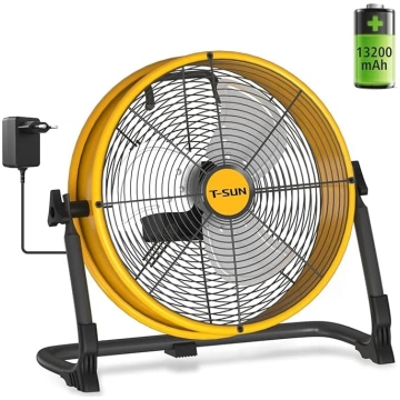 T-SUN 30 cm akumulatora ventilators, kluss grīdas
