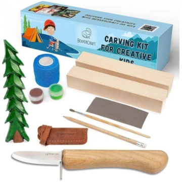 BeaverCraft kokgriešanas komplekts bērniem un iesā