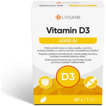 LIVSANE D3 4000 kapsulas N60