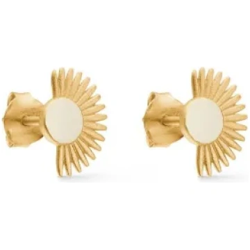 Enamel Copenhagen Gold Soleil Studs - Daisy