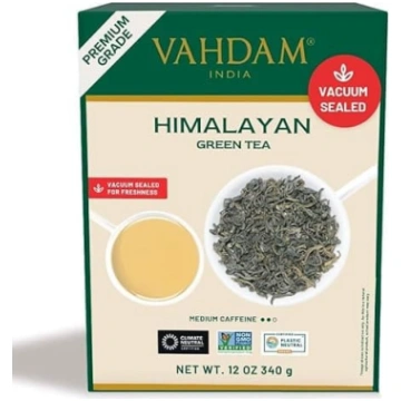 VAHDAM, Himalaju zaļā tēja (340 g) 100% tīra zaļā 