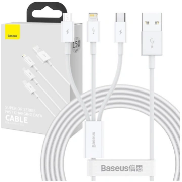USB cable 3in1 Baseus Superior Series, USB to micr