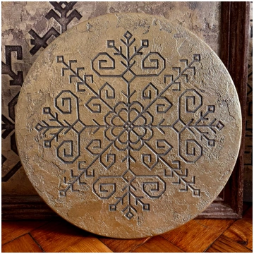 Saules mandala, zelts 40cm