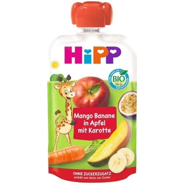 HiPP Bioloģiski audzēti mango banāni ābolu un burk