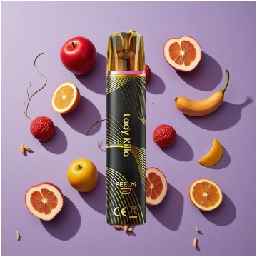 Lady killa JNR Black&Golden 600+200 Puffs Vienreiz