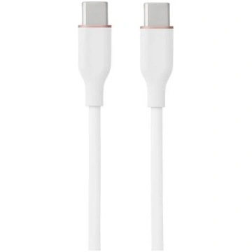 Silicone Cable USB Type-C - Type-C, 60W, (white, 2