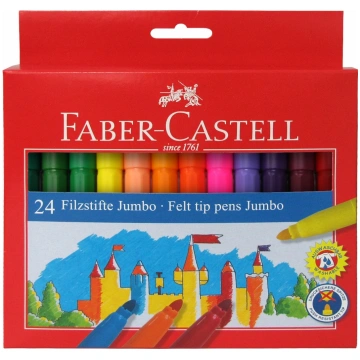 *Flomāsteri Faber-Castell Jumbo 24 krāsas FC000703