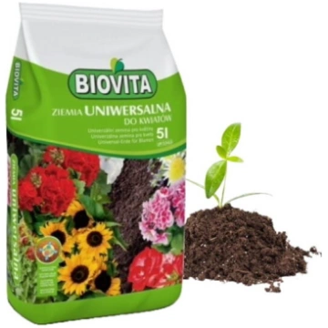 Universāla dārza augsne 5,5-6,5 pH ziediem 5l