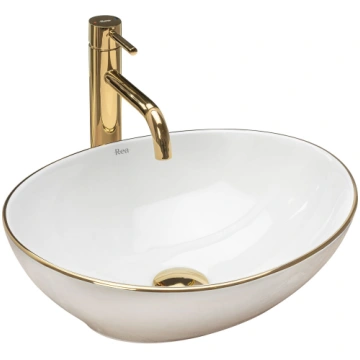 Rea Sanitary Umywalka nablatowa Rea Sofia Gold Edg