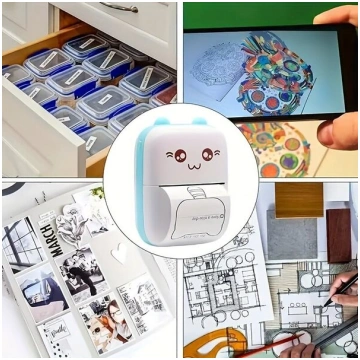 Mini Termo Printeris Bluetooth Savienojumam - Port