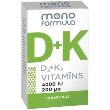 MONO FORMULA D3+K2 vitamīns kapsulas N30