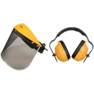 FACE SHIELD WITH STEEL MESH AND EAR MUFF (74462)
