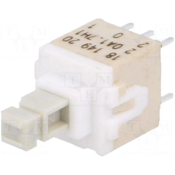 Switch: keypad | Pos: 2 | DPDT | 0.1A/32VDC | whit