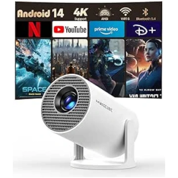 Magcubic Mini Beamer 4K Unterstützt Android 14, Sm