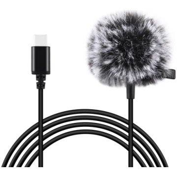 Puluz Jack USB Type-C Lavalier Wired Condenser Rec