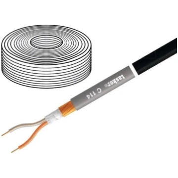 C114 GRAY; Wire: microphone cable; 2x0,25mm2; grey