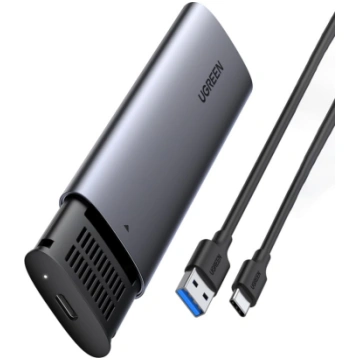 Cietā diska korpuss M.2 B-Key SATA 3.0 pelēks + US