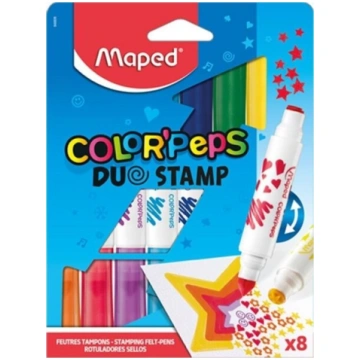 Flomasteri MAPED Color"peps DuoStamp 8 krāsas