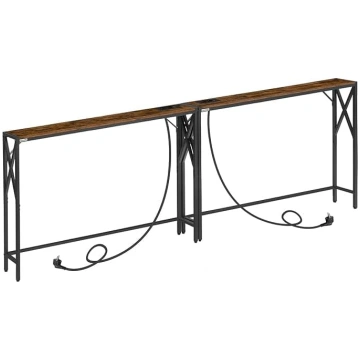 MAHANCRIS Console Table with Charging Station, Ent