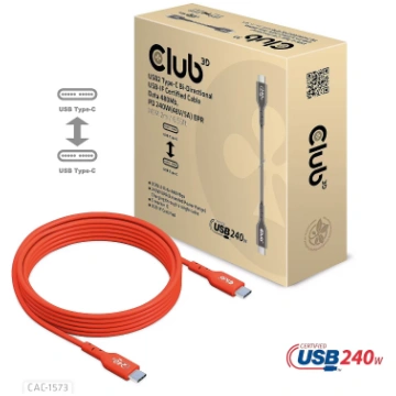 Club3D USB-C USB-IF Certified Cable, PD 240W, 2m C