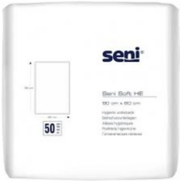 SENI SOFT HE absorbējošoie paladziņi, 60X90, 50gab